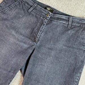 Talbots Flare Leg Blue Jeans Women | Size 14W | Dark Blue Stretch Denim